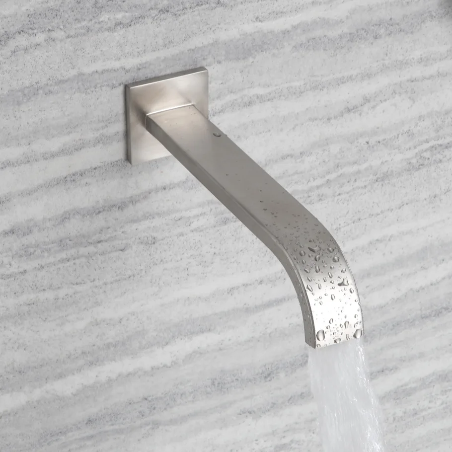 Настенный смеситель для душа ванны с носиком из твердой нержавеющей стали 304