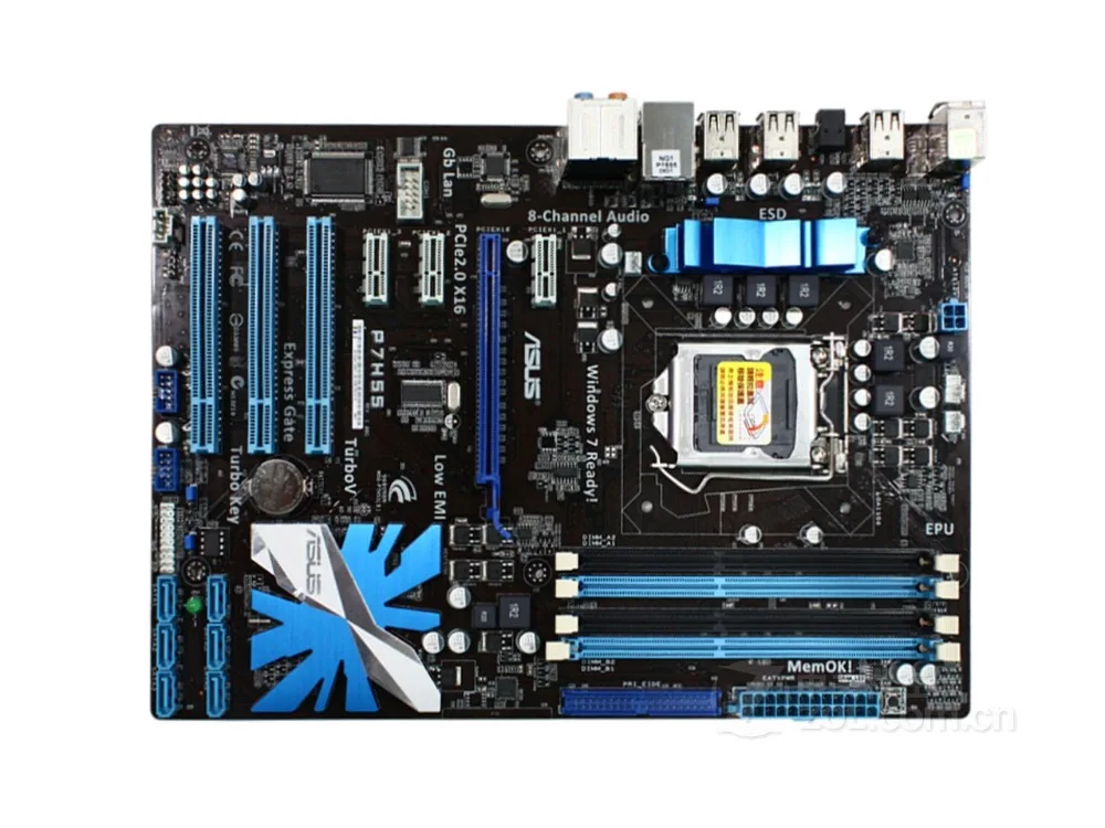 ASUS P7H55 оригинальная материнская плата LGA 1156 DDR3 USB2.0 16 Гб H55 настольная | Компьютеры и