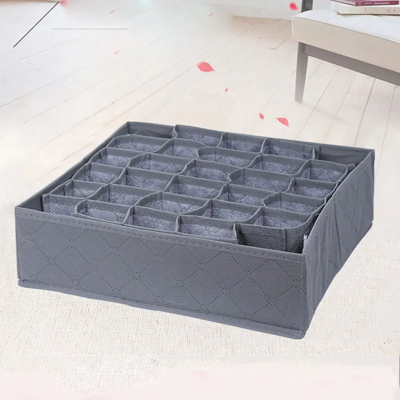 Flodable коробки для хранения нижнее белье Органайзер Ящик для хранения носков для домашнего бюстгальтера белье Галстуки ящик делитель с крышкой Шкаф контейнер