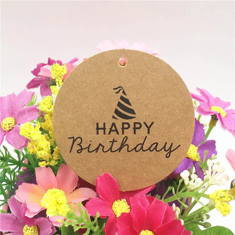 200 шт./лот 6x6 см коричневая Печать Специально для вас ярлыки из крафт бумаги бирки