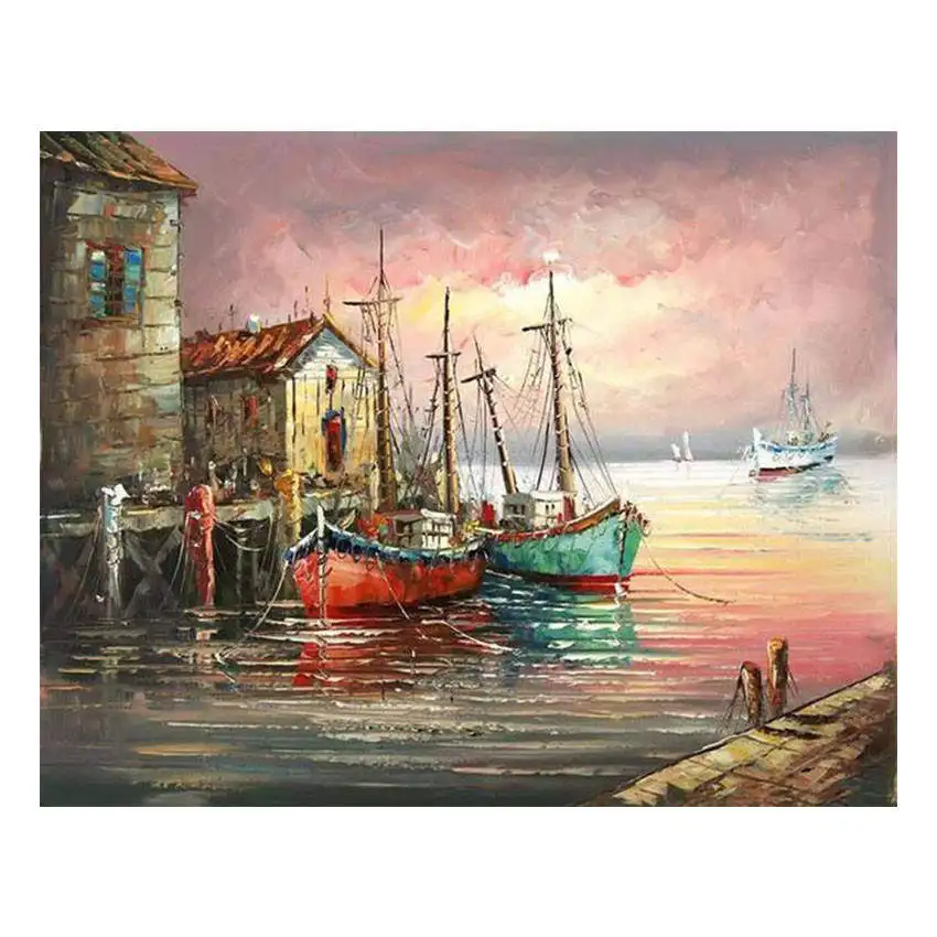 yard Painting 2 Diy живопись по номерам, картины по номерам, Настенная картина, поезд Цифровая живопись маслом - Цвет: yard Painting 2