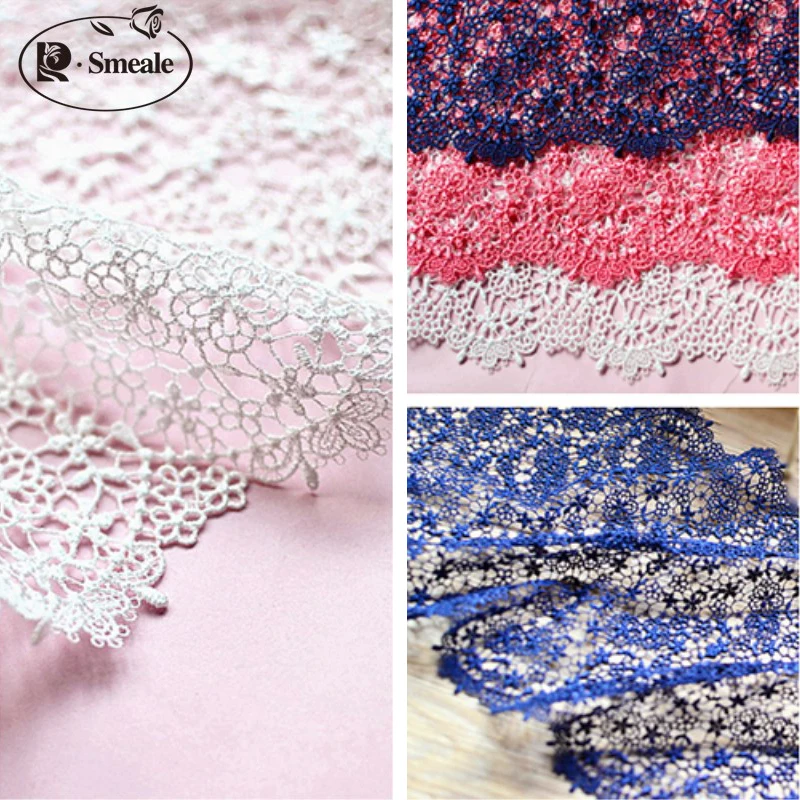 Сделай сам темно-синяя Водорастворимая кружевная ткань фототкань тонкая отделка