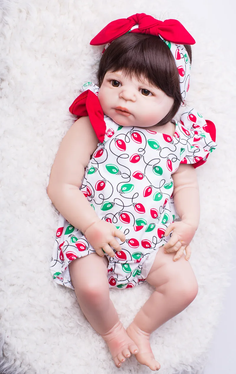 BZDOLL 22 &quotполный силиконовые Reborn Baby Doll игрушки 55 см принцессы для новорожденных