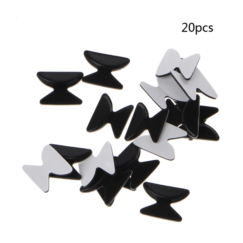 Black-1.8MM 10 пар очков Солнцезащитные очки клейкие силиконовые Нескользящие палочки на носоупоры - Цвет: Black-1.8MM