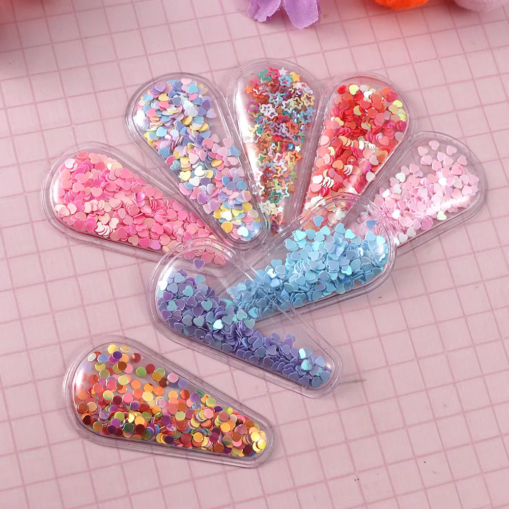 10 шт прозрачные блестки зыбучие пески наклейки детские и DIY шпильки аксессуары