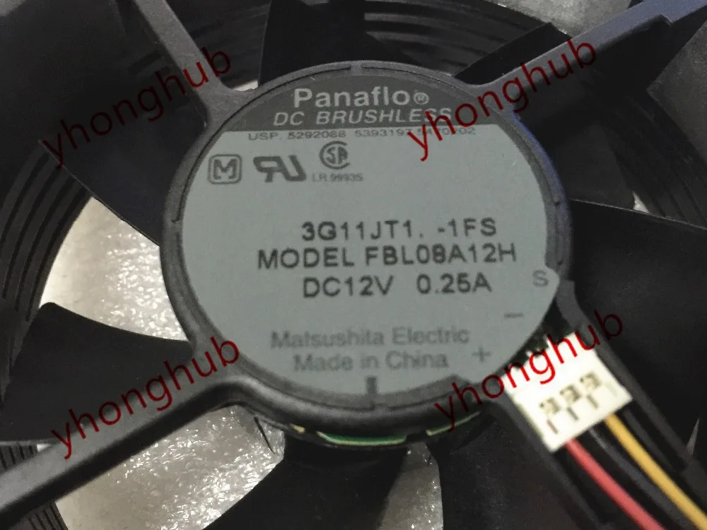 T FBL08A12H 3G11JT1 DC 12V 0.25A 3 жильный 80x80x25 мм Сервер вентилятор охлаждения|cooling fan|server fan12v dc