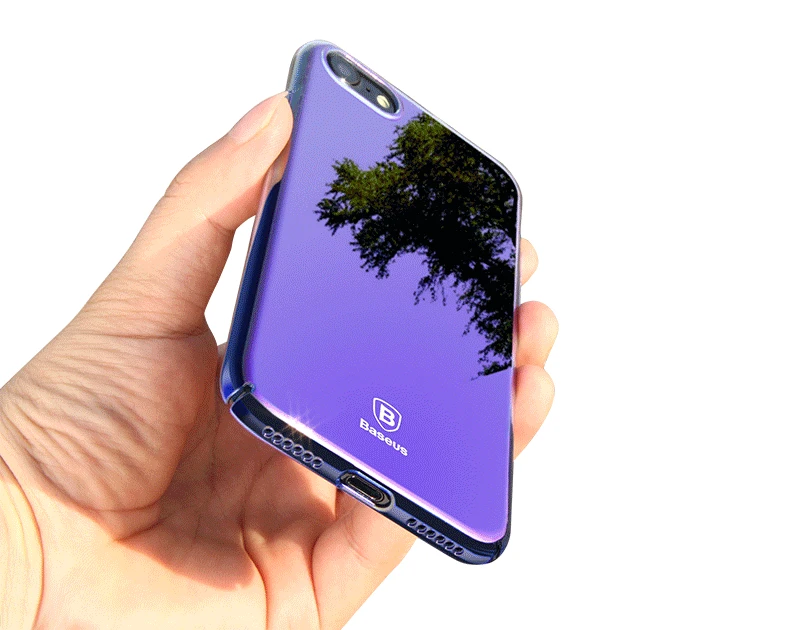 BASEUS чехол для iPhone 7/7 плюс Роскошный прозрачный градиент Цвет Телефон 7 Plus Coque