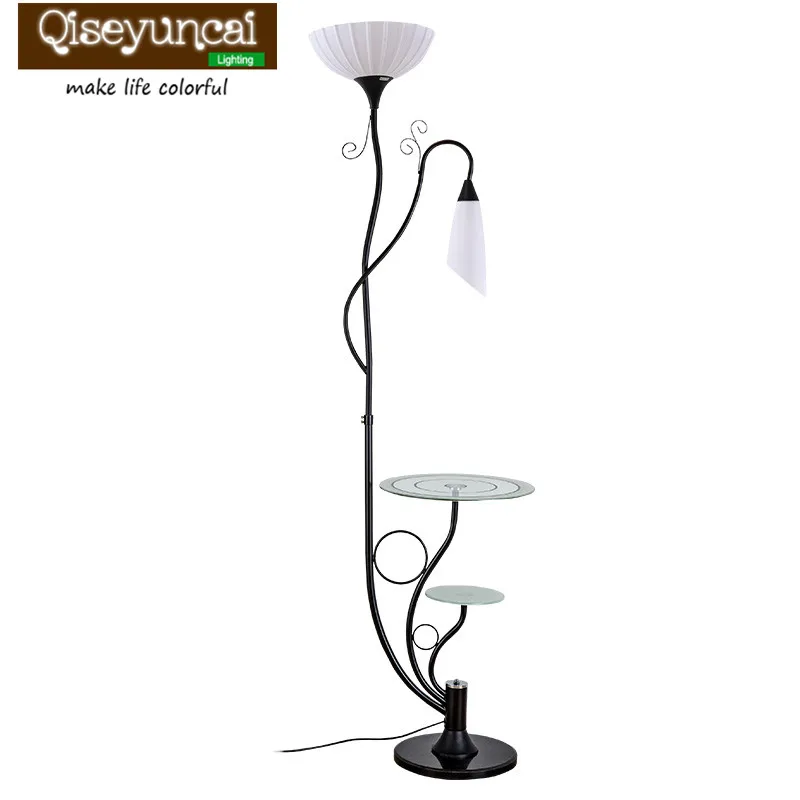 Qiseyuncai 2018Modern minimalist living room LED floor lamp bedroom bedside creative landing shelf coffee table | Лампы и освещение
