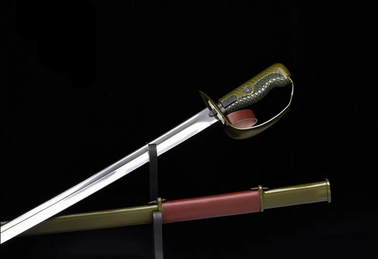 Военный китайский армейский тип 65 Сабля кавалерийская Sword Top Sharp лезвие из
