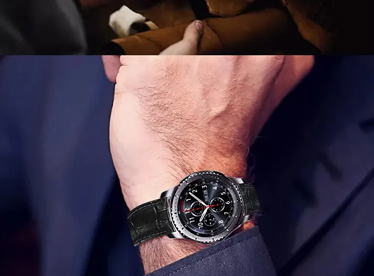 Кожаный ремешок AKGLEADER для samsung gear S3 Sport S2, ремешок из натуральной кожи для Galaxy Watch, браслет для Huami Amazfit 2