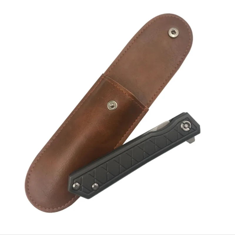 Складной нож первый слой из кожи воловья кожа прямой чехол футляр