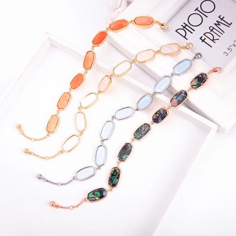 Богемное винтажное Новое поступление 4 цвета акриловый геометрический браслет