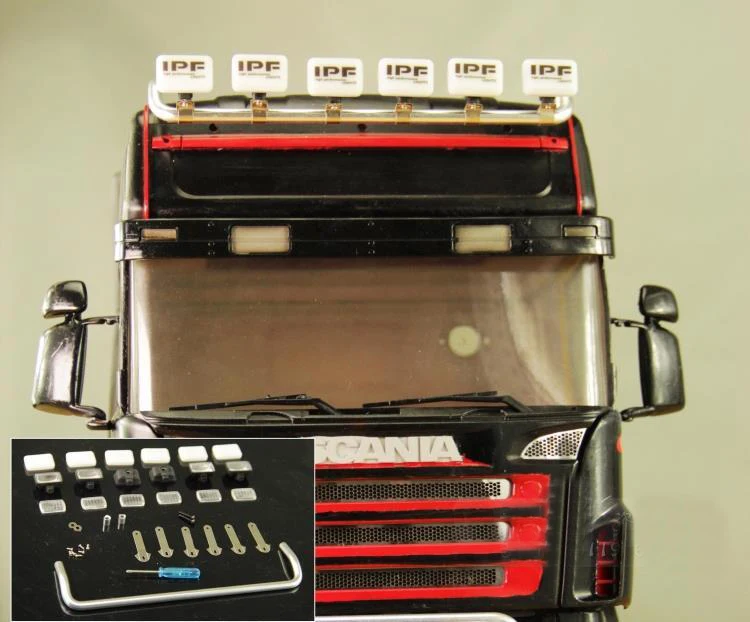 

1 шт. 1/14 светодиодный потолочный светильник на крышу трактора грузовика 4/5/6 светодиодные бусины потолочный светильник s металлическая свето...