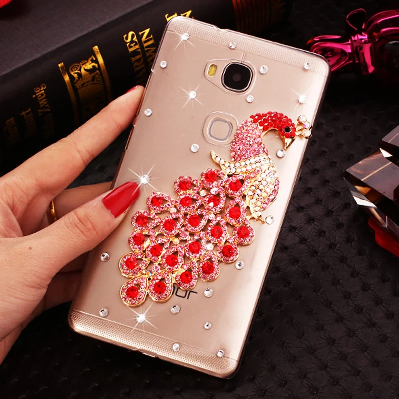 Чехол для Honor 6A iSecret чехол Huawei honor 5 0 дюйма блестящий с павлином и стразами чехлы