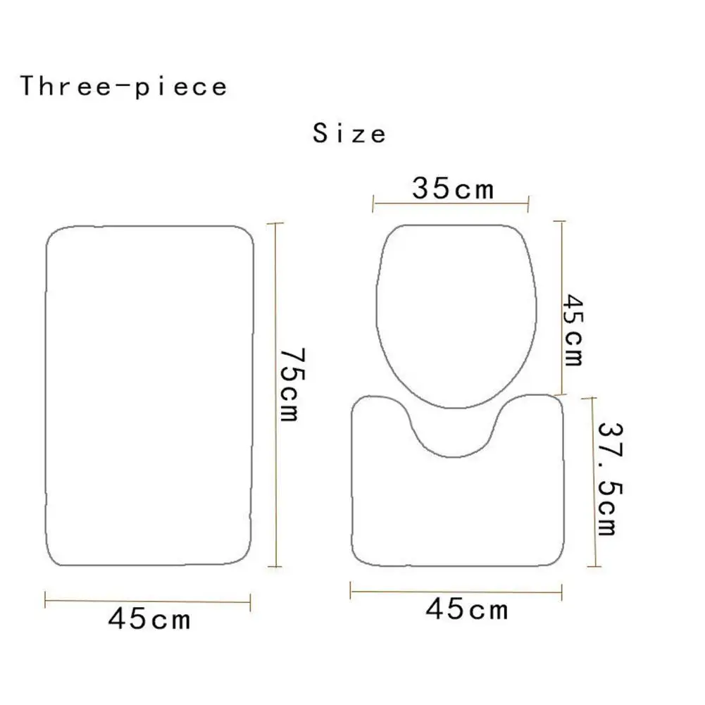 4 шт./компл. Противоскользящий домашний коврик для унитаза с темой Love ванной набор