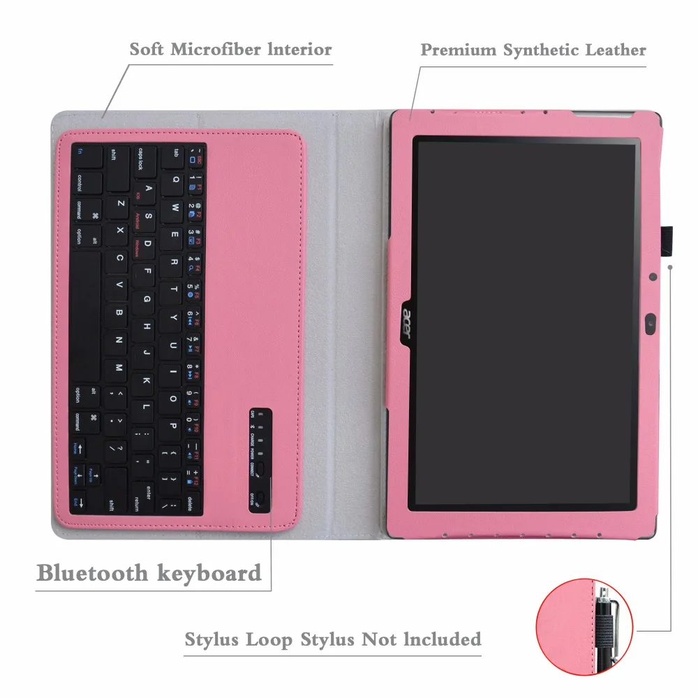 2в1 съемный чехол с клавиатурой Bluetooth для планшета acer Iconia One 10(B3-A40) 10,1 дюймов
