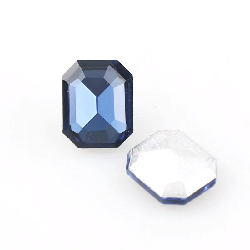 10 шт. 10x14 мм Прямоугольник восьмиугольник заостренный сзади Кристалл Необычные Камень Стекло Камни для DIY свадебное платье ювелирные изделия камни бусины - Цвет: Montana