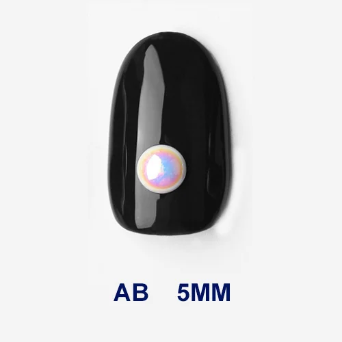 AB 5mm 200 шт, хит, Южная Корея, импортные, яркие, цветные/белые жемчужины, высокий уровень, для дизайна ногтей, блестящие жемчужины, украшения для ногтей, бусины - Цвет: AB 5mm