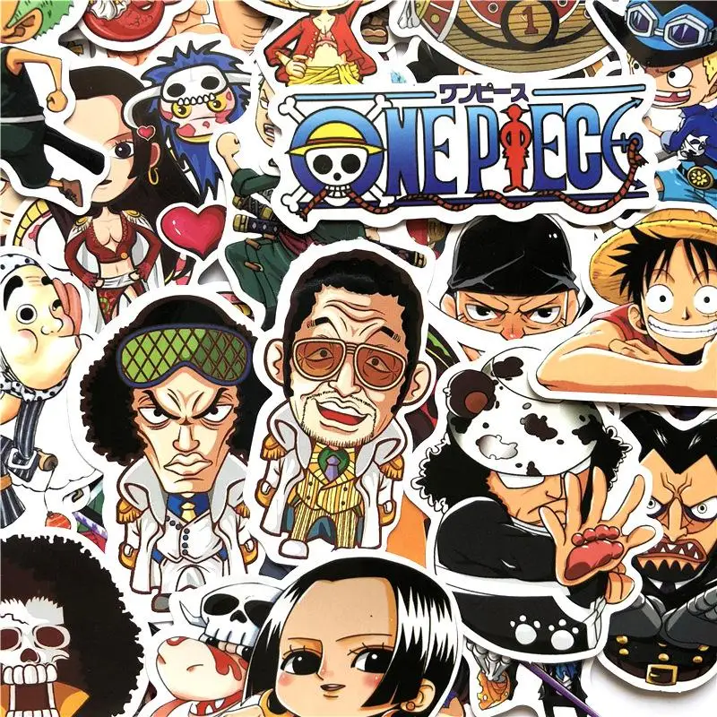 60 шт./лот бренд Аниме One Piece Луффи граффити наклейки для багажа Скейтборд мотор