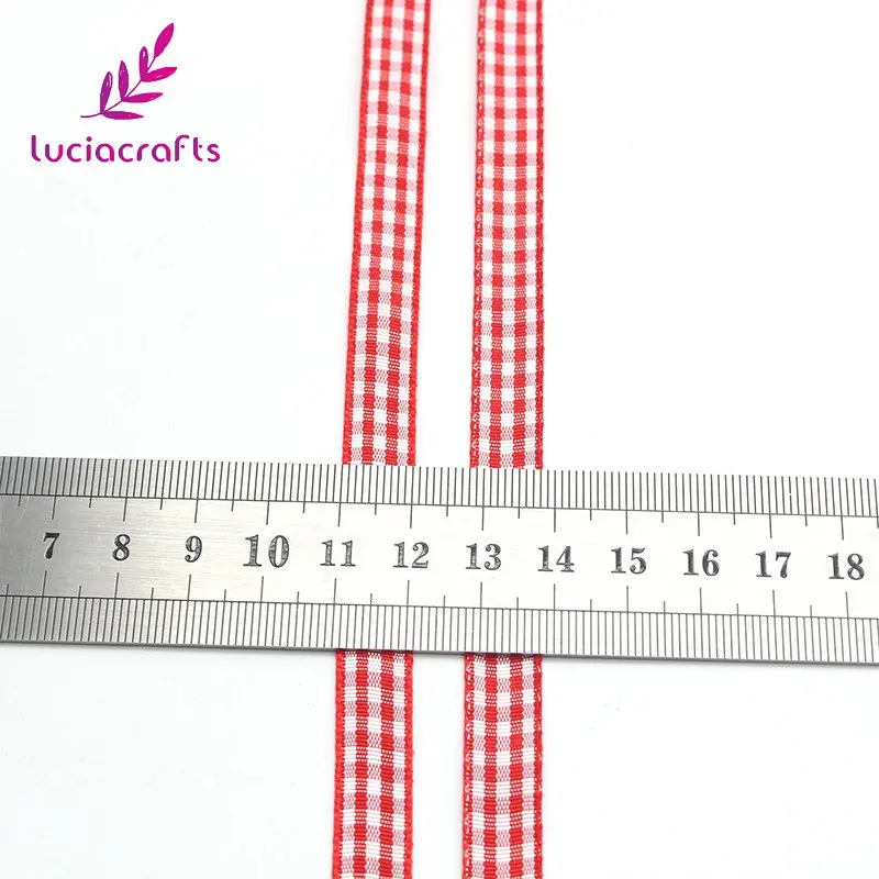 Lucia crafts 5y/18y 9 5 10 мм принт сетки Grosgrain лента Подарочная посылка DIY аксессуары для