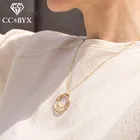 Ожерелья CC из нержавеющей стали для женщин, офисные массивные длинные подвески-цепочки с крестом, простой дизайн, бижутерия для женщин CCN308