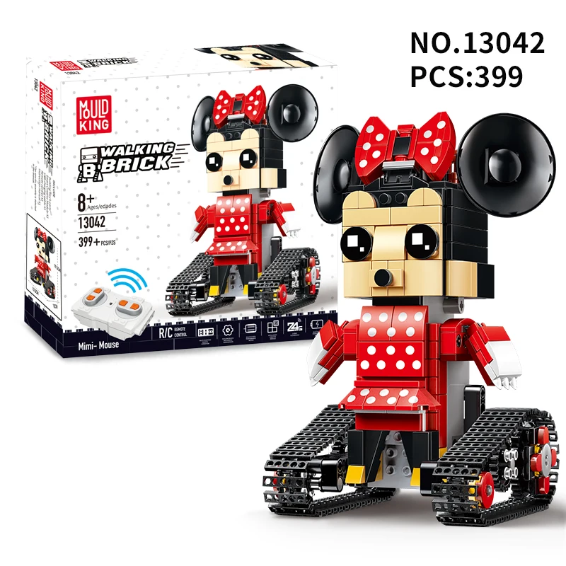 Форма King Technics 13042 Rc строительные блоки Brickheadz Набор Diy прогулочные кирпичи робот