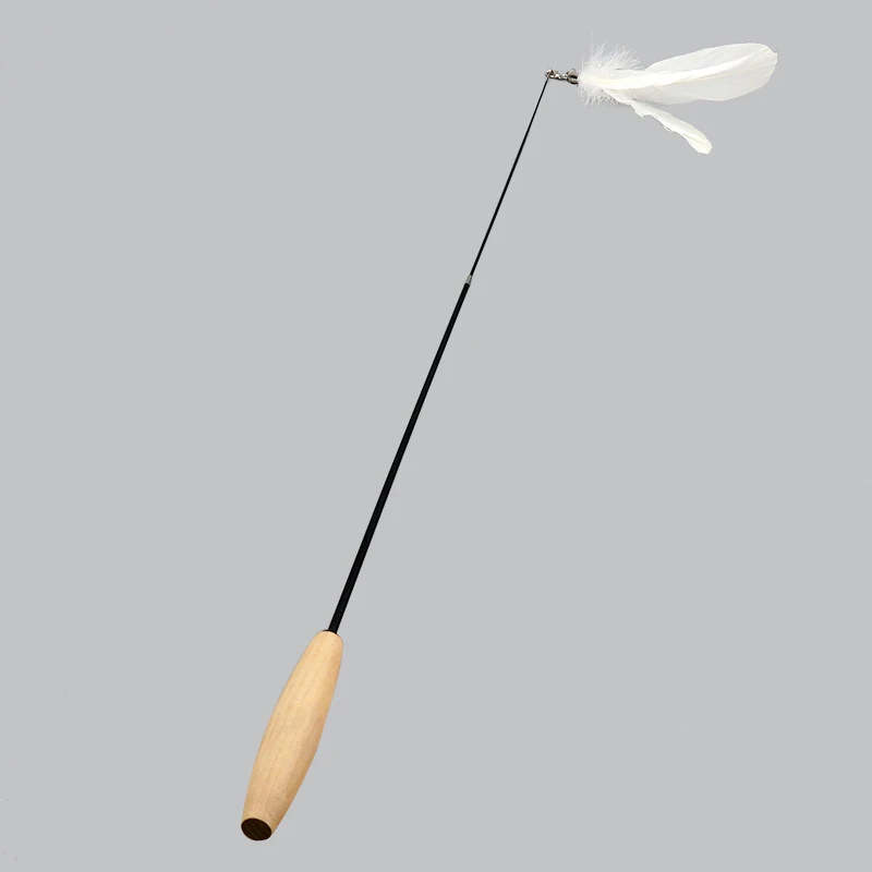 Перьевая игрушка для кошки Игрушка Летающая Ловца с очень длинной палочкой