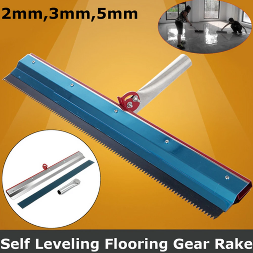 

Stainless Steel Epoxy Self-Leveling Cement Paint Coating Floor Gear Rake Construction Tools Part Flooring Notched Squeegee