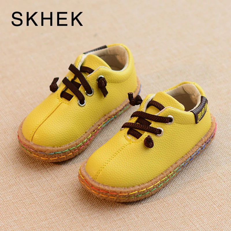 yellow SKHE/детская обувь для девочек; Новая детская весенне-летняя повседневная обувь для мальчиков; детская спортивная модная трендовая обувь; SKU B668 - Цвет: yellow