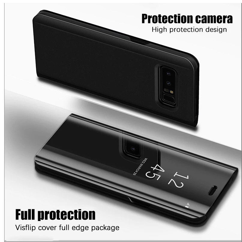 Новый прозрачный зеркальный умный чехол для Samsung Galaxy S9 S8 Plus S6 S7 edge J3 J5 J7 2016 2017 чехлы