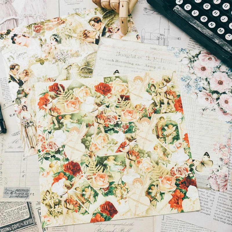 24 шт./упак. 20*20 см " Винтажная двойная сторона печатных лет Тихая бумага Скрапбукинг DIY карточка планировщика делая журнал проект