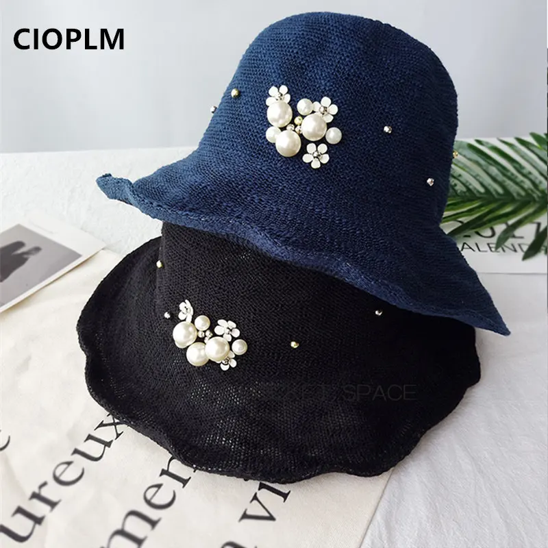 Модная футболка дышащая женская летняя шляпа beach sun складной соломенная кепка