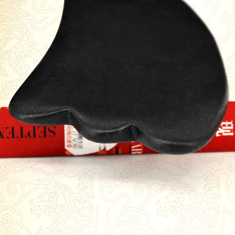 Черный камень бянь треугольная форма гуаша доска энергетическая акупунктурная