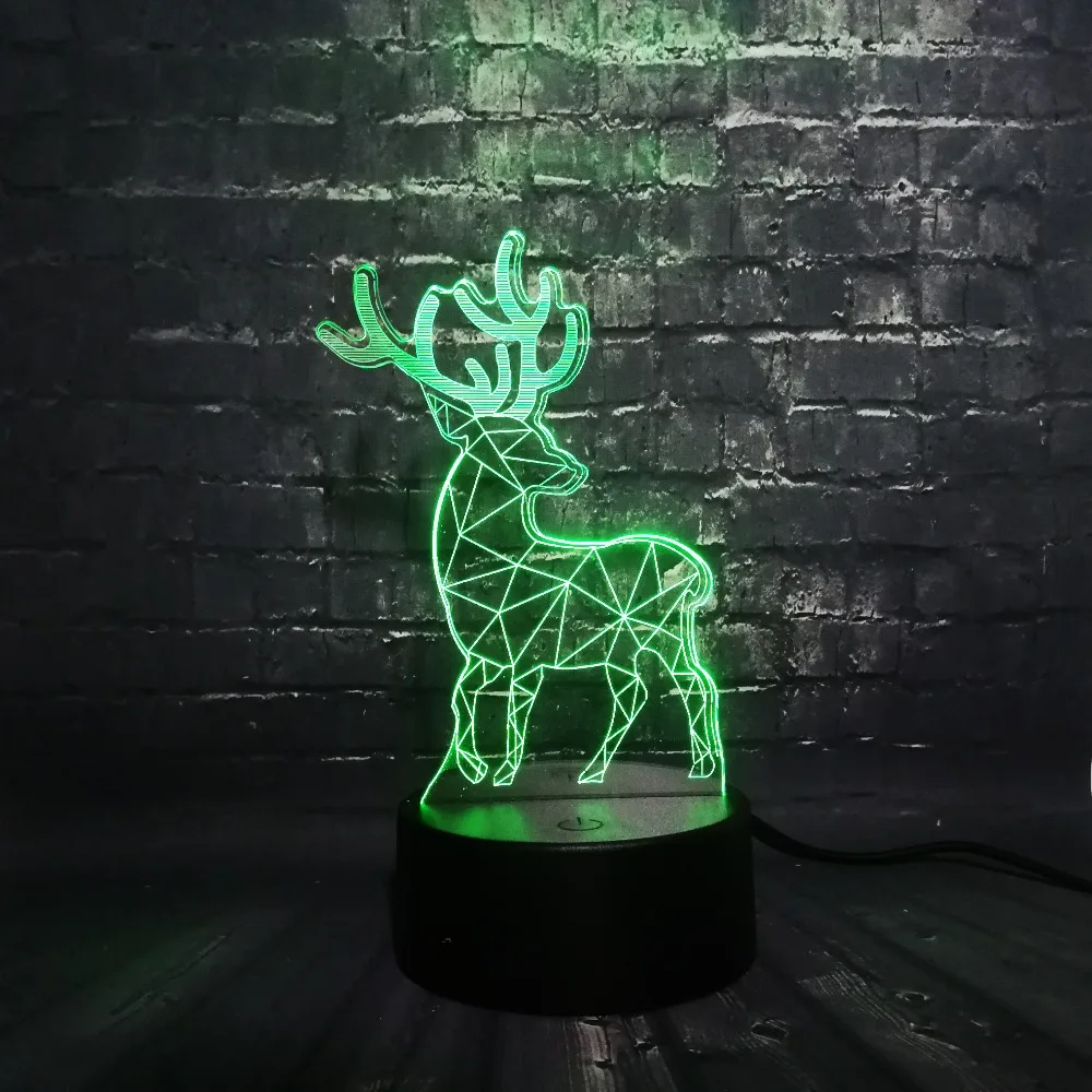 Веселый Рождественский подарок Снежная Лента 3D USB светодиодный светильник изменение цвета стол ночник RGB База ребенок сон Иллюзия эффект