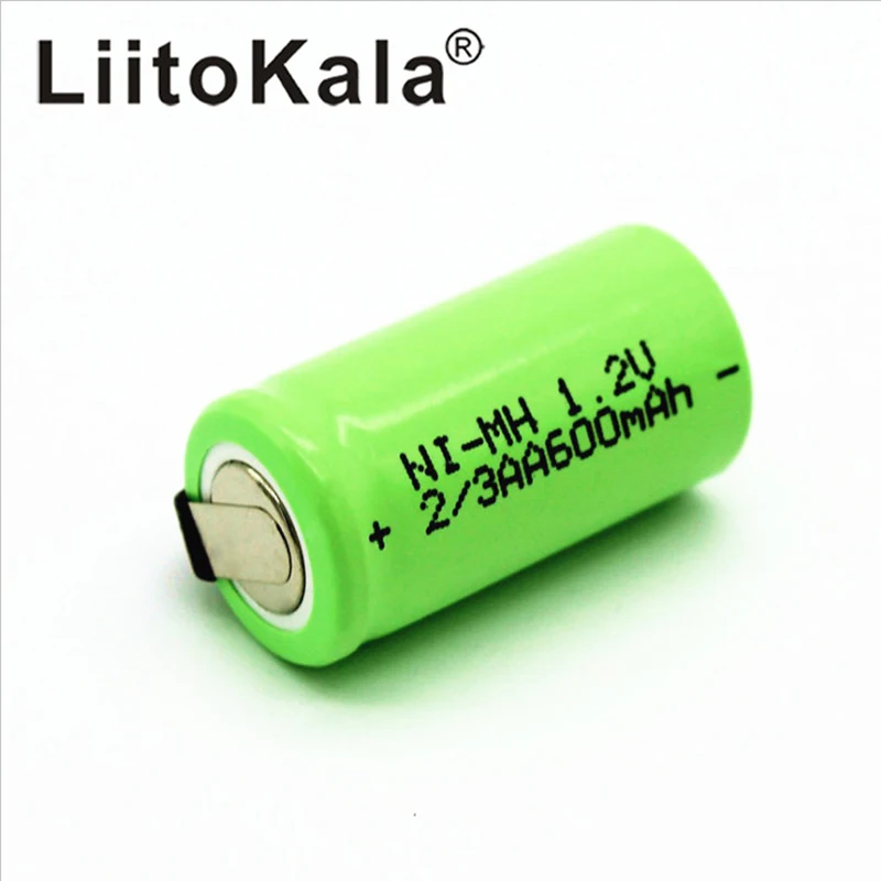 LiitoKala 2/3AA Ni-MH аккумулятор AA 1 2 В 600 мАч аккумуляторная батарея с Pins | Электроника