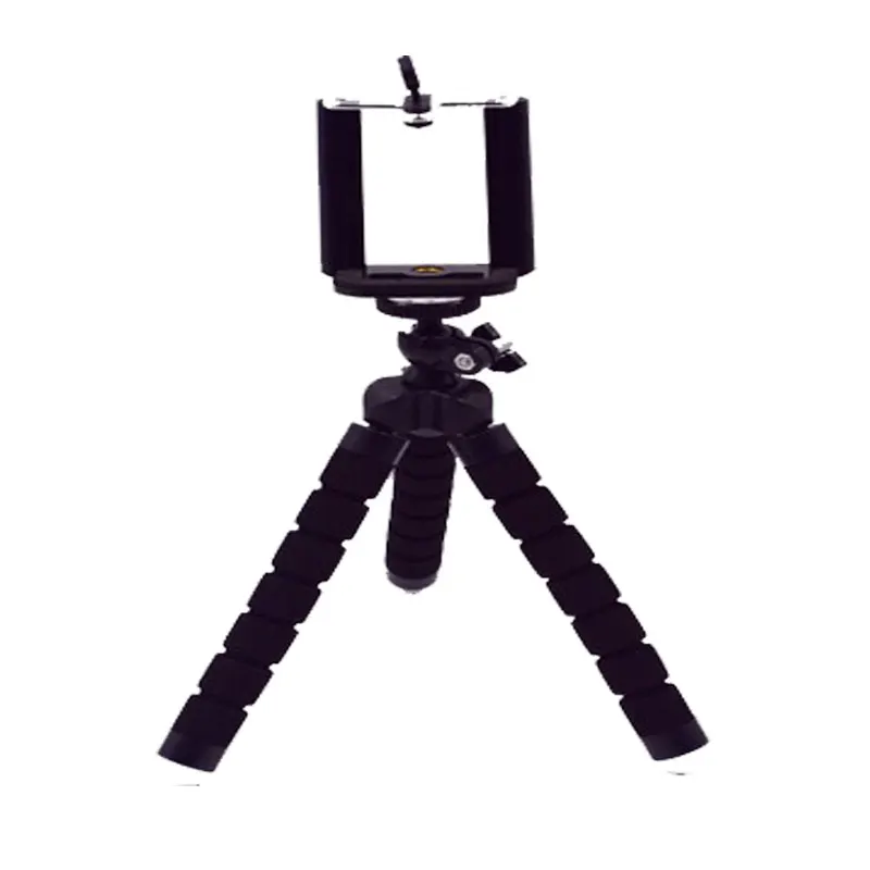 Black Tripod Rovtop гибкий мини-штатив для телефона с губкой Осьминог для мобильного телефона iPhone Xiaomi Штатив для Gopro камеры и телефона с зажимом держатель Z2 - Цвет: Black Tripod
