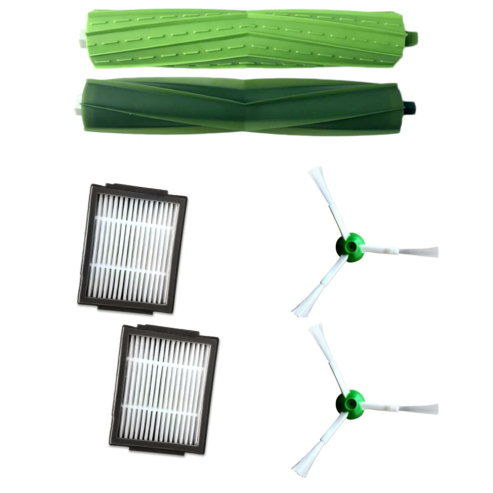 2*Hepa Filter + 2*Side Brush + 2* Brush Roll for iRobot Roomba i7 E5 E6 I Series Robot Vacuum Cleaner Replacement Spare Parts