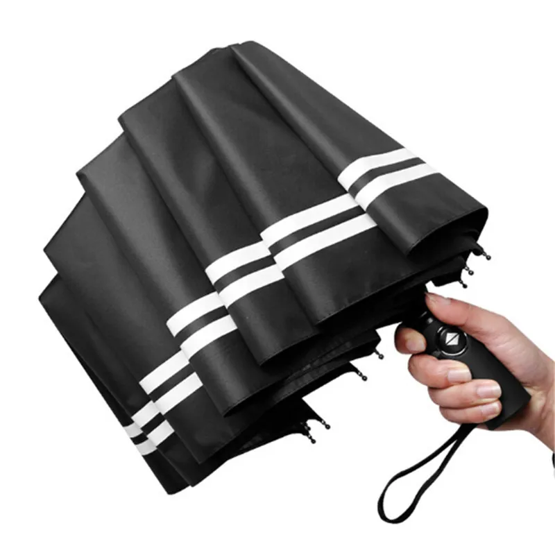 Полностью автоматический ветроустойчивый складной зонт 10 ребер автоматические