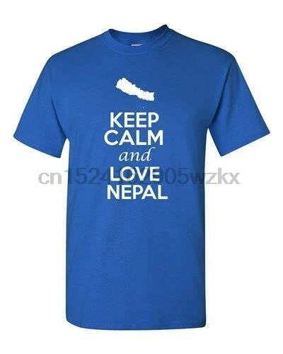 Футболка для взрослых Keep Calm And Love Nepal|Мужские футболки| |