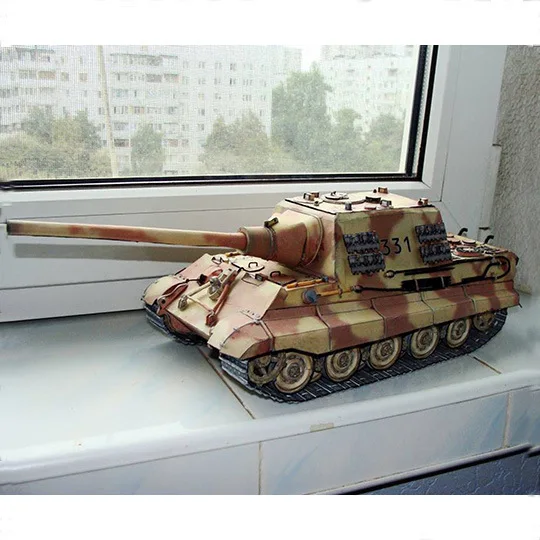 3D бумажная модель в масштабе 1:25 Немецкий тигр Охота тяжелый танк Разрушитель