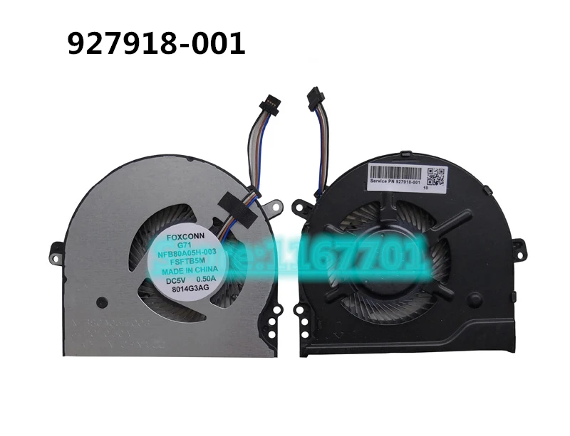 

New Original Laptop/Notebook CPU cooling Fan for HP 15-CC 15-CK G71 NFB80A05H-003 NS75C00-16K11 927918-001 TPN-Q191 Q189 Q201