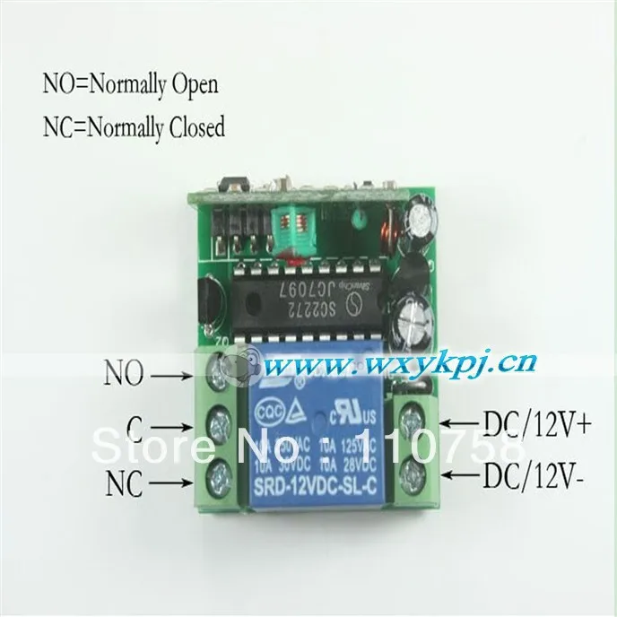 12 V 1ch rf Беспроводная Дверь Гаража Пульт дистанционного управления Переключатель