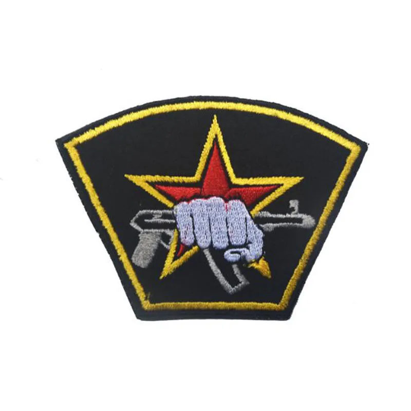 Русская вышивка значок воин ТВ канал флаг Альфа ядерная радиация моральный патч
