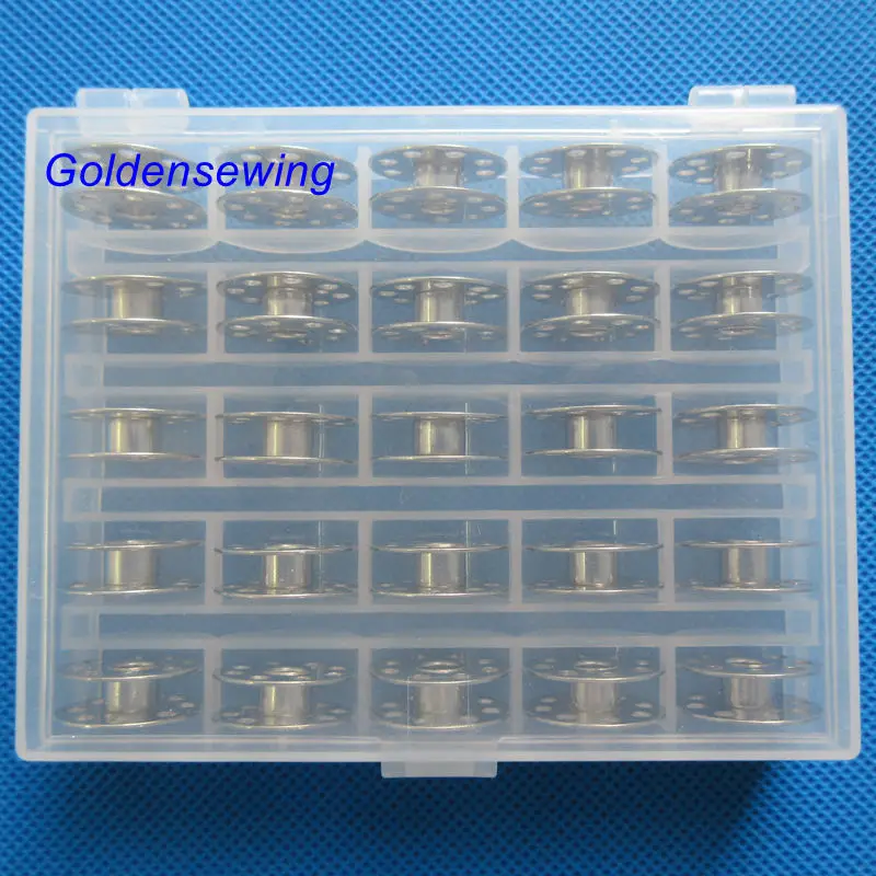

25 BOBBINS # 45785 +BOBBIN BOX for SINGER FEATHERWEIGHT 221 222 301