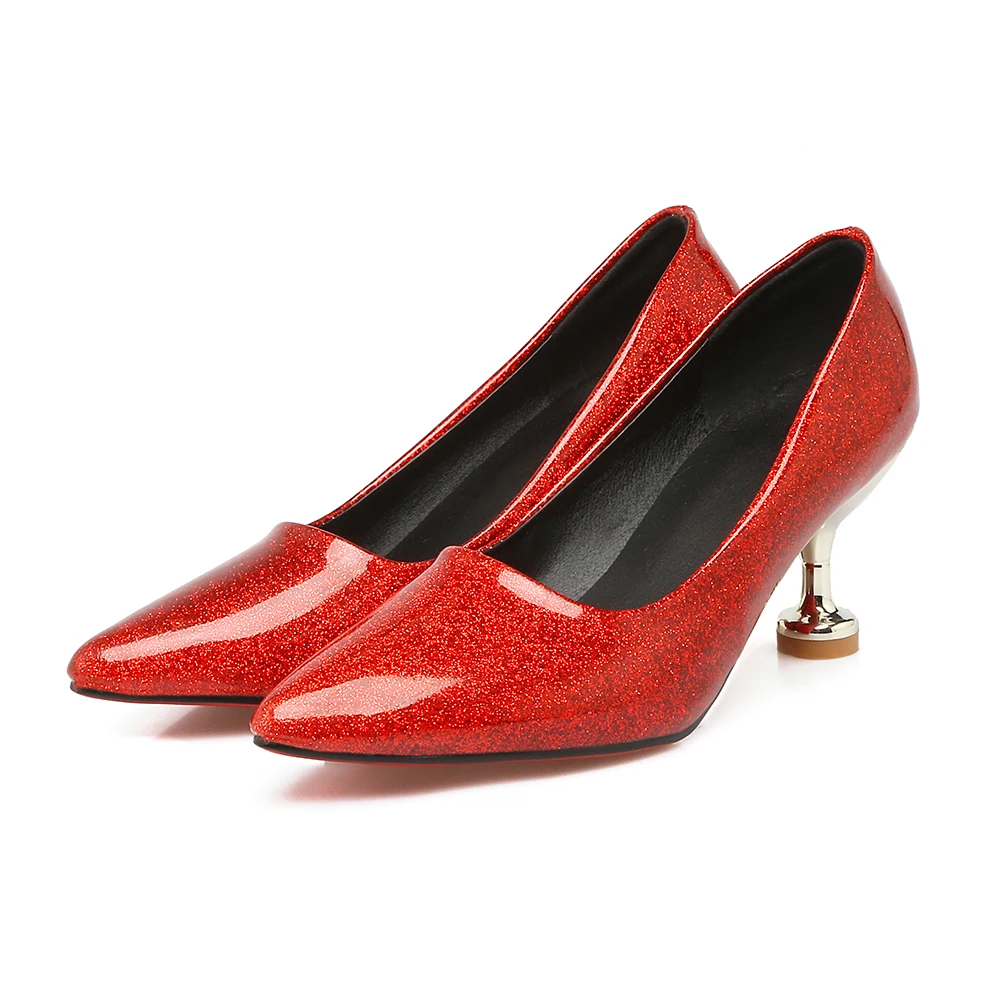 Большой размер 33-43 высокое качество 2017 весной и осенью женщины твердые острым