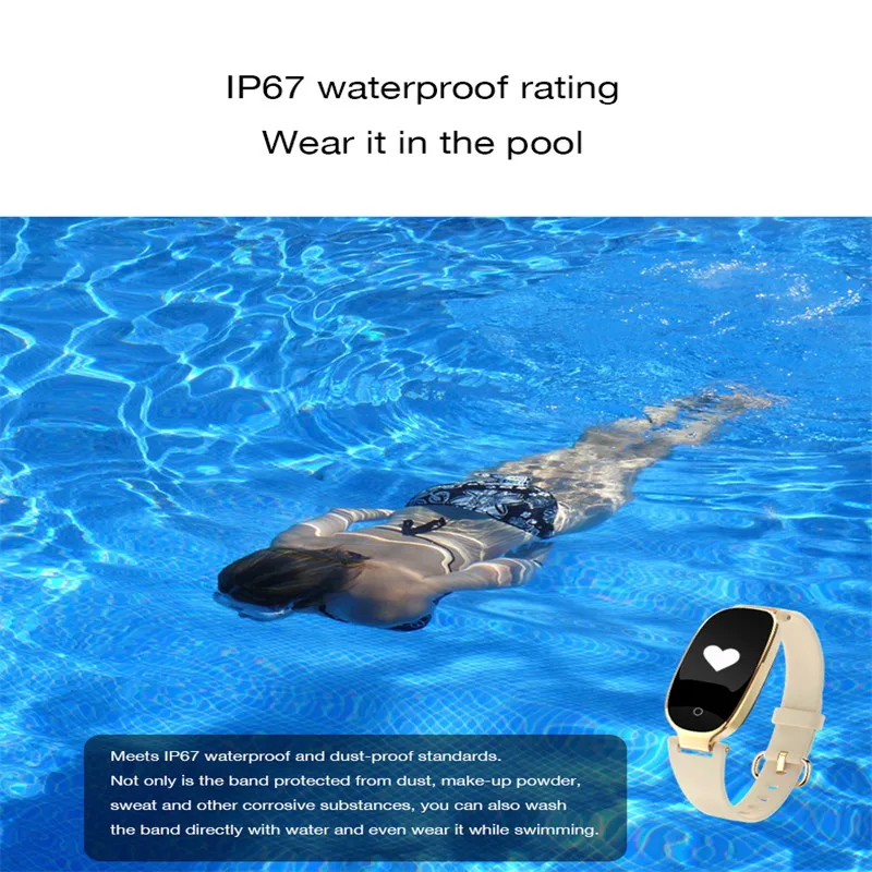 Водонепроницаемые женские умные часы с Bluetooth Модный женский фитнес-трекер