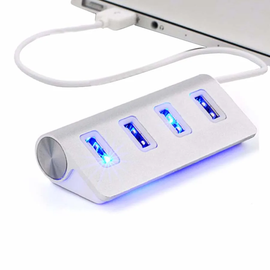 4 порта USB 2,0 концентратор USB порт высокоскоростной Сплав usb-хаб портативный OTG концентратор USB разветвитель для Apple Macbook Air ноутбук ПК планшет