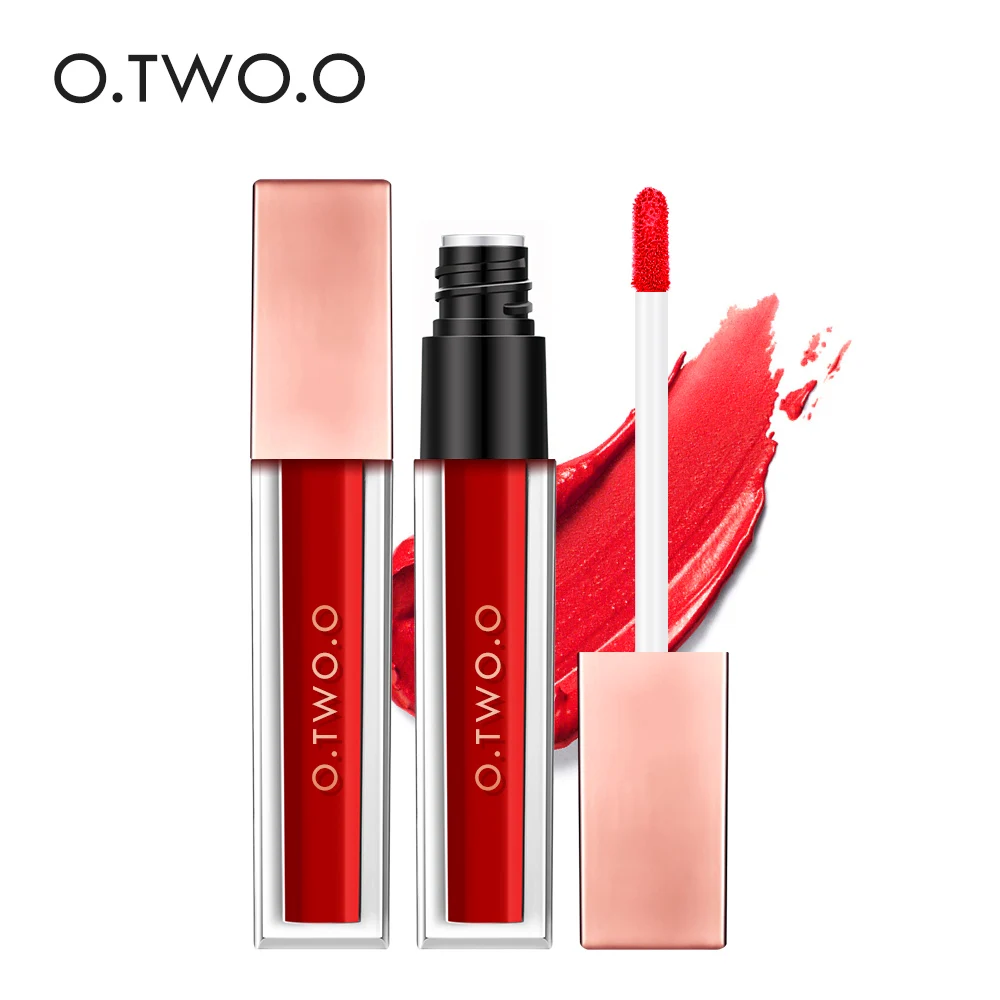 

O.TWO.O Matte Lip Gloss Velvet Liquid Lipstick Waterproof Long Lasting Moisturizer Lipgloss Pigment Rouge Lips Makeup Cosmetics