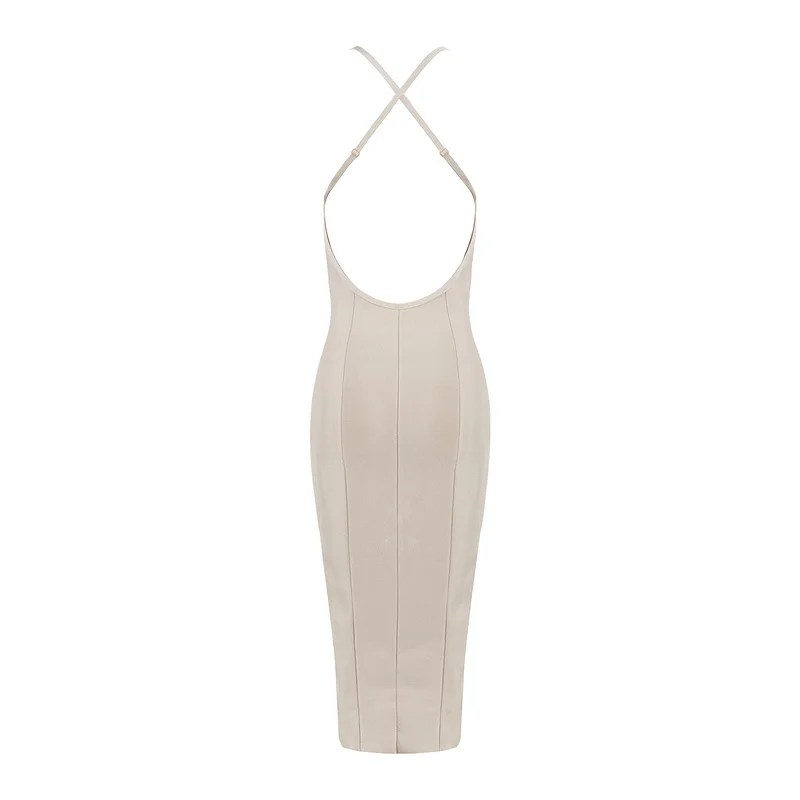 Женское трикотажное платье без рукавов Элегантное летнее Бандажное красного и