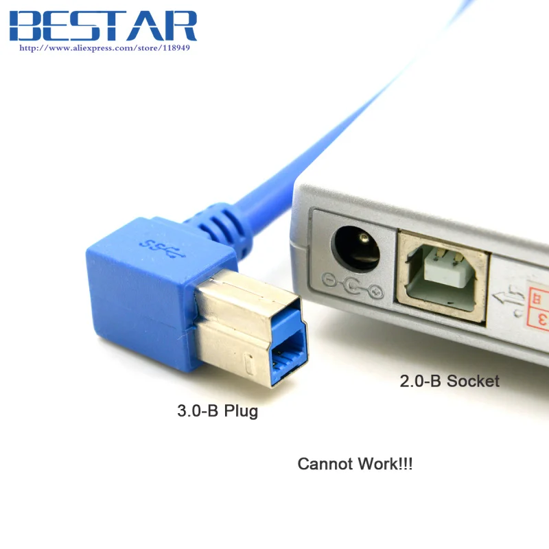 USB 3 0 USB3.0 Стандартный B Тип женский USB2.0 2 Штекер кабель для передачи данных (20 см) |